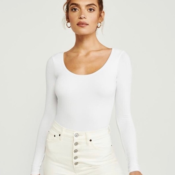 abercrombie white bodysuit